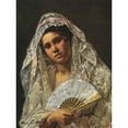 thumbnail image 2 of Cassatt, Mary 19x24 Black Modern Framed Museum Art Print Titled - A Seville Belle 1873, 2 of 4