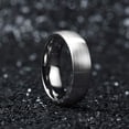 thumbnail image 2 of Anillo King Will Basic de carburo de tungsteno, 6 mm, plata, tamaño 9, 2 of 7
