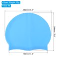 thumbnail image 2 of Unique Bargains Silicone Swim Caps Unisex NonSlip Pool Caps Waterproof Elastic Swimming Hats Light Blue 2 Pack, 2 of 5