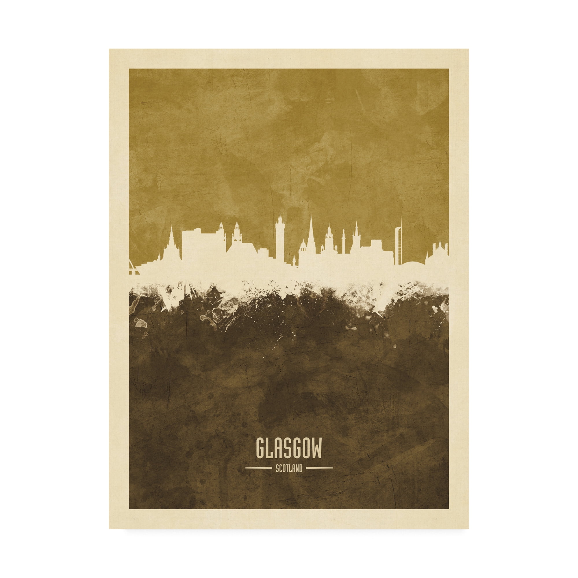 4678 Glasgow Scotland Skyline art print unframed