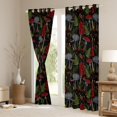 thumbnail image 3 of Feelyou Jungle Mushroom Kids Curtains Pack of 2 (42x84 Each), Rustic Leaves Plant Curtains Blackout, Cartoon Botanical Theme Bedroom Curtains, Blackout Curtains Bedroom Decor, 3 of 6