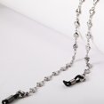 thumbnail image 4 of Cadena de gafas con forma de corazón de plata/oro rosa para hombres y mujeres (grande), 4 of 4