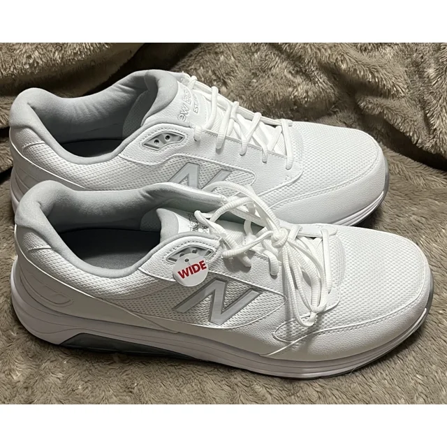 NEW New Balance 928v3 White Leather Walking Sneaker Shoes MW928WM3 Mens Sz 15 2E