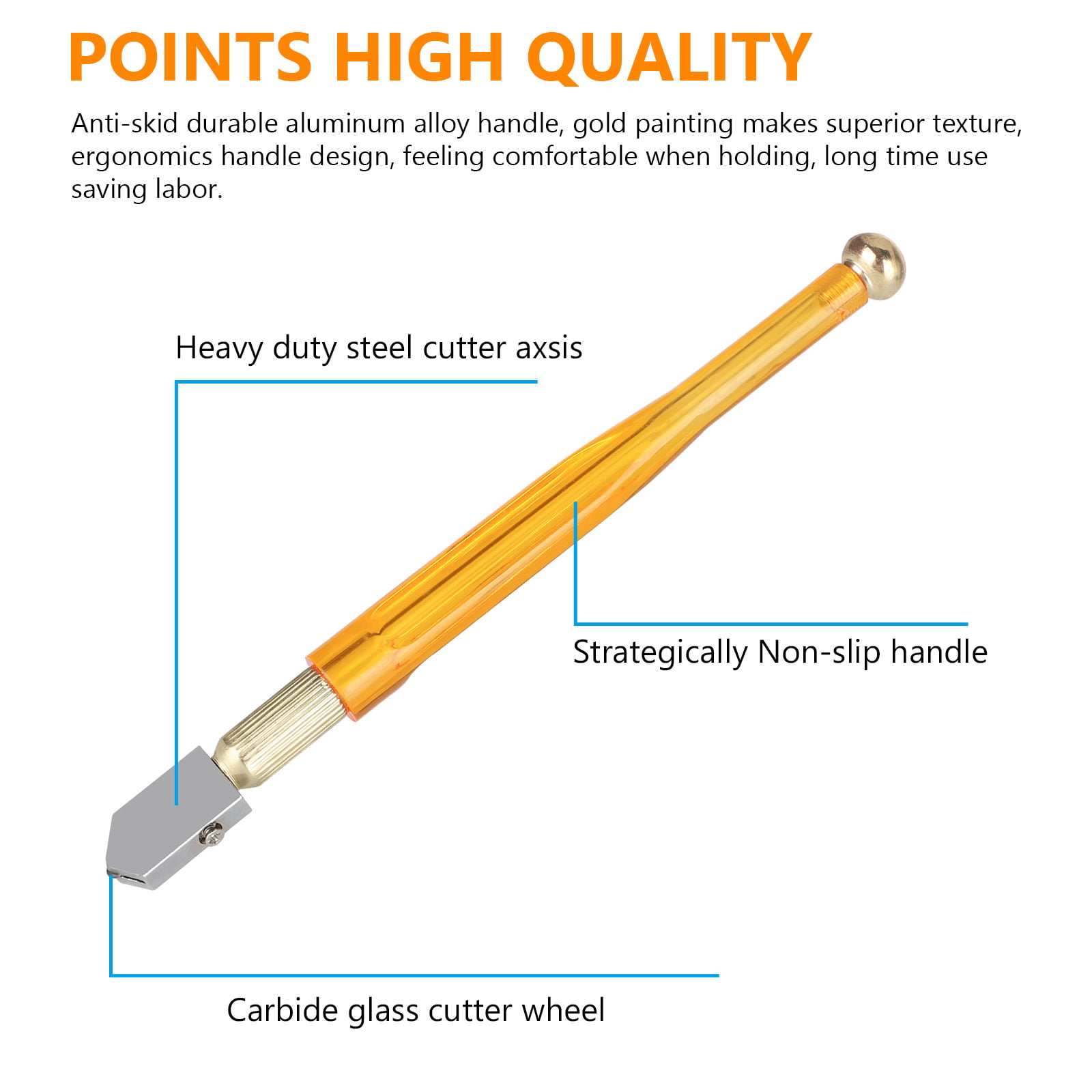 2 x Oil Glass Cutter Metal Handle Diamond Straight Head Cutting Tool N —  AllTopBargains