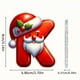 thumbnail image 2 of Paquete de 26 Adornos Navideños con El Alfabeto de Gorro y Barba de Papá Noel para Colgar En El Árbol., 2 of 2