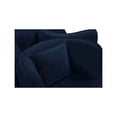 thumbnail image 6 of Meridian Furniture Circlet Navy Velvet Roundabout Sofa with Gold Iron Legs, 6 of 9