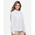 thumbnail image 2 of Harriton M580LW Women's Key West Long Sleeve Performance Staff Shirt-White-L, 2 of 5