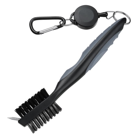 Durable Irons Woods Golf Accessories Double Sided Cleaning Tool Golf Club Brush Clip To Bag Groove Cleaner GREY