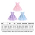 thumbnail image 3 of IBTOM CASTLE Toddler Girl Birthday Butterfly Dress Sequins Flower Girl Dress Tulle Tutu Formal Party Dress, Star Sequins Pageant Wedding Dress Purple, 3 of 7