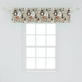 thumbnail image 2 of Ambesonne Cartoon Window Valance, Repeating Forest Animals, 54" X 12", Grey Yellow and Multicolor, 2 of 3