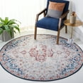 thumbnail image 2 of SAFAVIEH Tucson Soho Oriental Machine Washable Area Rug, Beige/Rust, 4' x 4' Round, 2 of 8