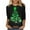 Green christmas shirts, variant on Usmixi Winter Tee Tops for Women Womens Christmas Shirts Merry Xmas Round Neck Lightweight Ladies Pullover Blouses Casual Snowflake Print Tee Tops Fall 3/4 Sleeve Tops