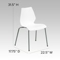 thumbnail image 6 of Flash Furniture Hercules Series Adult Modern Stackable Waiting Room Chairs, Set of 5, White, 6 of 15