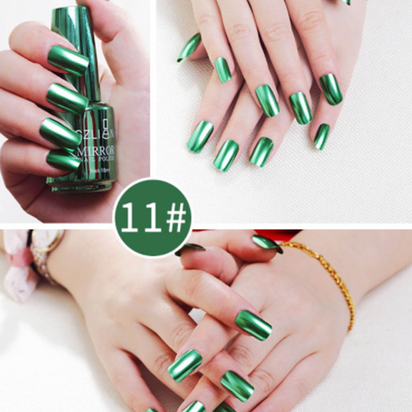 Tarmeek 12 Colors Metal Nail Polish Nail DIY Nail Polish V Portable Quick Dry Colors Metal Polish Great for Spring and Daily Life Quality Gift for Women