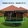 thumbnail image 2 of Bellemave 12FT Outdoor Tranpoline with basketball Hoop, Recreational Trampoline with Enclosure Net & Ladder, Backyard Trampoline for Family, Green, 2 of 8