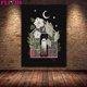thumbnail image 1 of Brujería de Luna, polillas, novias de murciélago, fantasmas y plantas de esqueleto, arte de pared, pintura en lienzo, Póster Artístico de Wicca e impresión, decoración del hogar, 1 of 4