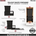 thumbnail image 3 of Rev-A-Shelf Single Pullout 50 qt. Kitchen Trash Can, Soft-Close, 5349-1550DM-118, 3 of 12