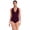 Dark Wine, variant on Women's Petite V-Neck Plunge X Back Tankini Top