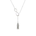 thumbnail image 2 of Delight Jewelry Silvertone Joy Silver tone Elegant Infinity Lariat Necklace, 2 of 4