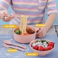 thumbnail image 2 of Microwave Ramen Bowl Set with Chopsticks - Durable,Nordic Pink, 2 of 5