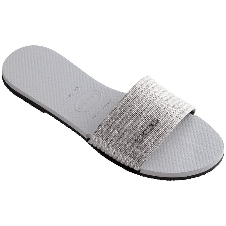 Havaianas Women's Mule Slipper - Recycled Cotton Upper, Rubber Sole, Comfy Elastic Detail