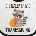 thumbnail image 4 of Inktastic Happy Thanksgiving Holiday Raccoon Boys or Girls Baby Bib, 4 of 4