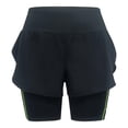 thumbnail image 1 of Short para Mujer Umbro Talla M con Biker y Pespuntes en Verde Neon Negro, 1 of 4