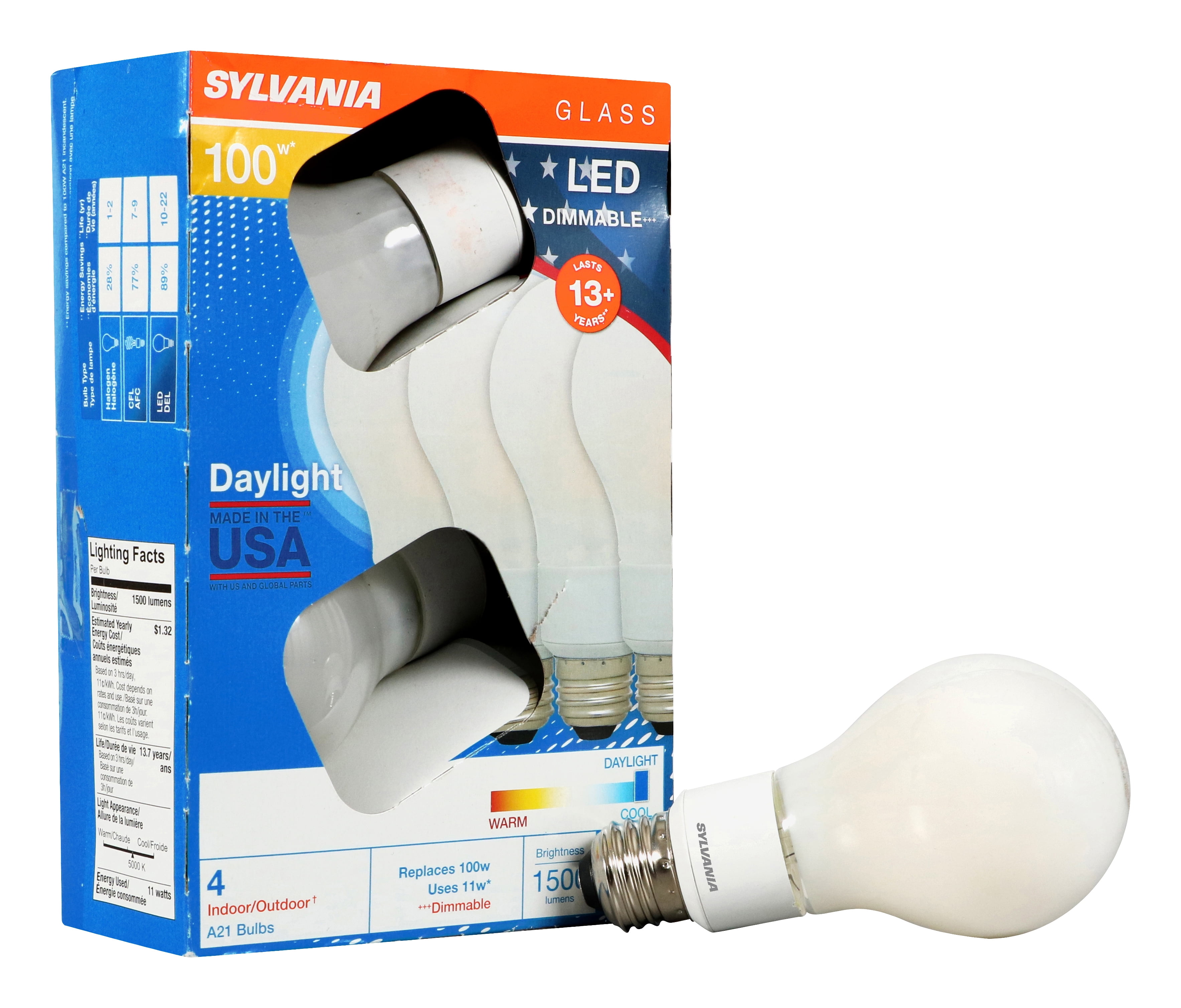 Sylvania Natural A21 E26 (Medium) LED Bulb Soft White 100 W 2 Pk 40754