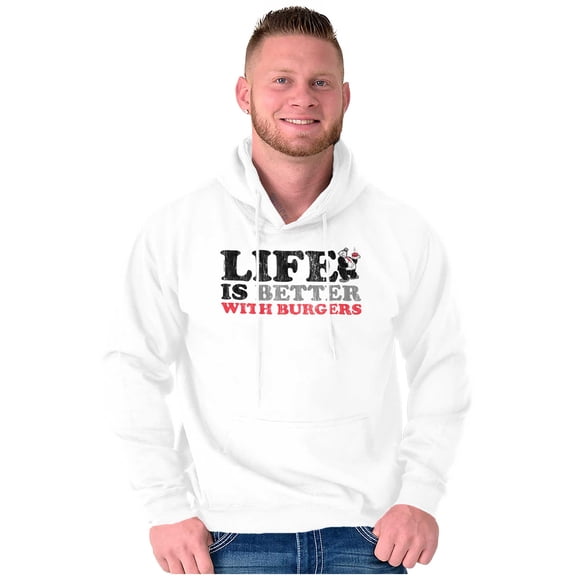 Life Is Better With Burgers Wimpy Hoodie Sweatshirt Women Men Brisco Brands M