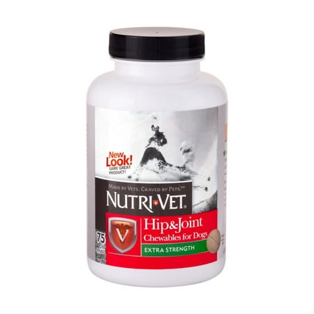 Nutri-Vet Hip & Joint Extra Strength Chewables 120ct - 500mg GS, 200mg CS, 50mg (Best Hip Stretches For Tight Hips)