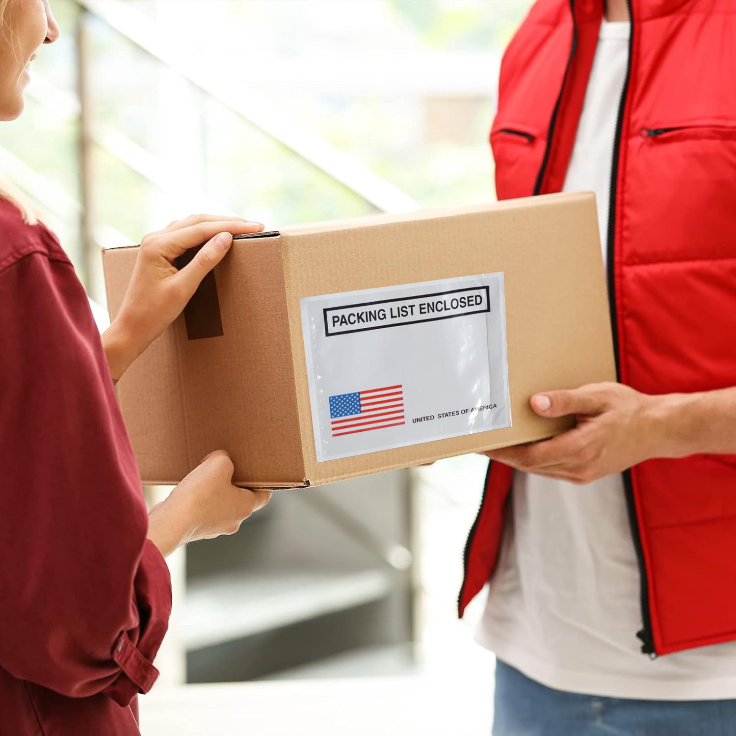 SSBM Packing List Enclosed Envelopes - Panel Face - 4.5" x 5.5" - 1000 Pieces for Packing and Shipping