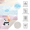 thumbnail image 4 of U-Shaped Toilet Mat Plush Bathroom Rug Mat Non Slip Bathroom Mats Panda and Clouds Pattern, 4 of 5