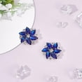 thumbnail image 5 of 2PCS Crystal Shoe Clips 1.3x1.2 inch Light Blue Rhinestones Shoe Buckles Charms Exquisite Flower Shape Shoes Decoration for Women Bridal Pumps Flats Clutch Dress Hat Shoe, 5 of 7