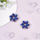 thumbnail image 5 of 2 clips para zapatos de 1,3 x 1,2 pulgadas con diamantes de imitación azul claro, hebillas para zapatos, dijes, exquisita forma de flor, decoración de joyas para zapatos., 5 of 7