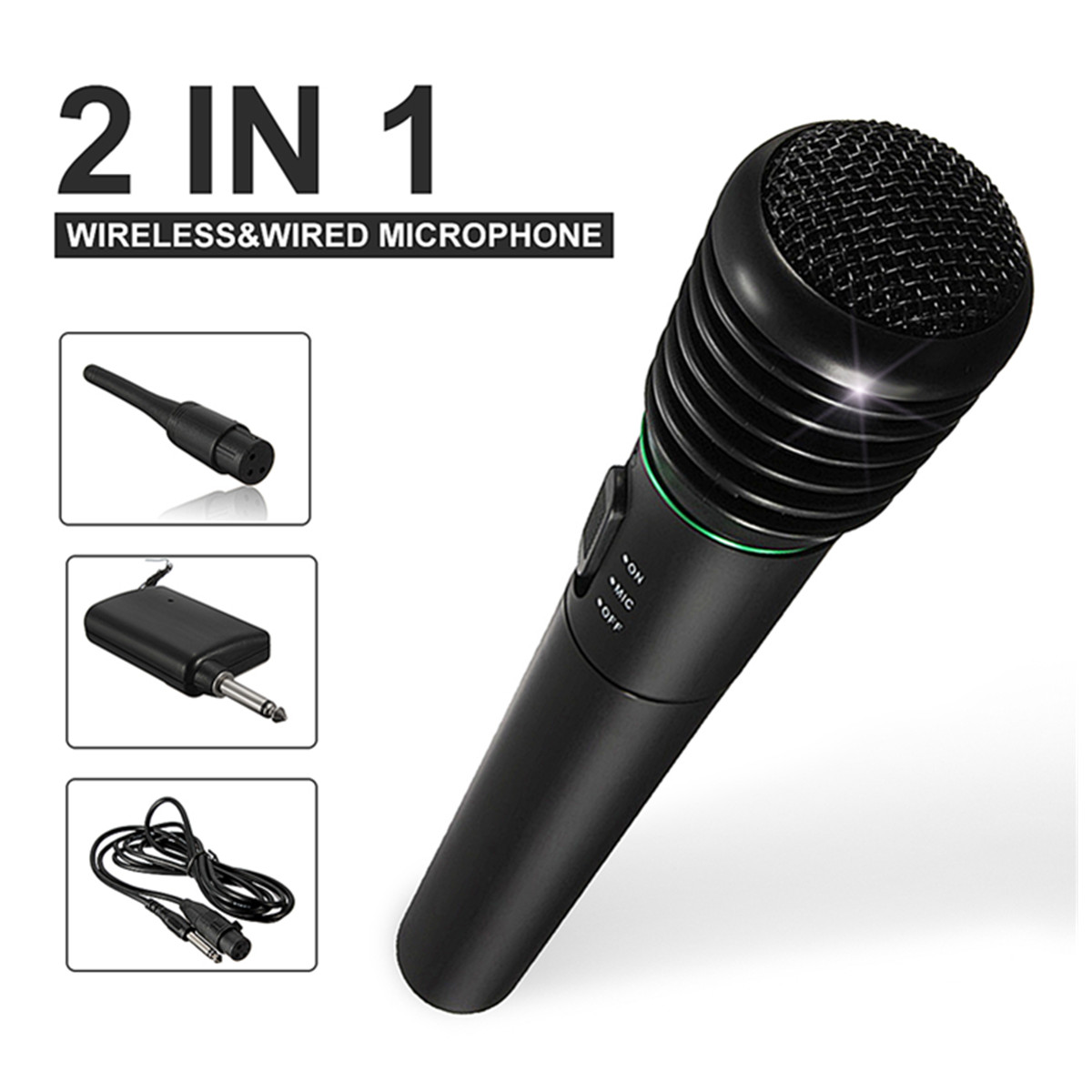 Singing Machine Unidirectional Dynamic Karaoke Handheld Microphone