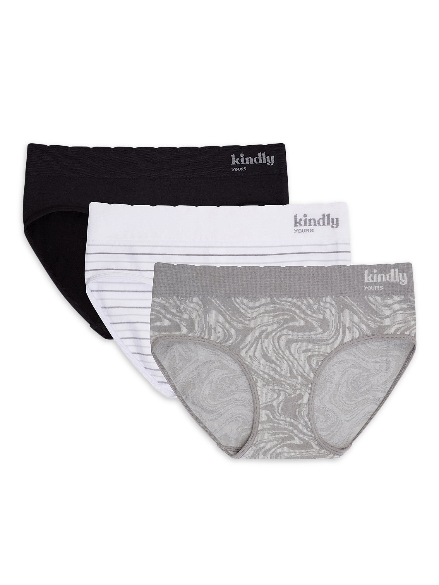 kindly yours Women’s Sustainable Seamless Hipster Underwear, 3-Pack