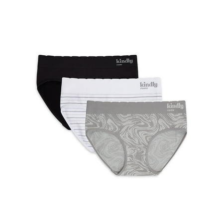 Kindly Yours Women's Seamless Hipster Underwear 3-Pack, Sizes XS to XXXL