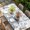 White, variant on Thanksgiving Fall Table Cloths for 3 Foot Rectangle Tables, Blue White Pumpkin Leaves Wooden Grain Patio Waterproof Elastic Fitted Tablecloths, Washable Rectangular Table Cover for Camping