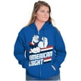 thumbnail image 3 of Popeye The Sailor Man American Might Unisex Plus Size Zip Hoodie Brisco Brands 3X, 3 of 5