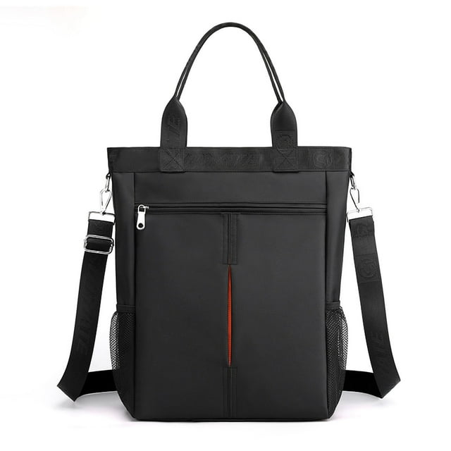 Dinheiro Bolso para computadora portátil para Hombres Viaje de Negocios Bolso Bandolera Informal Simple para computadora Negro L para 15,6 Pulgadas