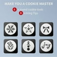 thumbnail image 5 of Spritz Cookie Press Gun Kit,Stainless Steel Cookies Press Gun Kit with 8 Icing Tips And 16 Cookies Discs And 1 Cleaning Brush Perfect for Diy Christmas Cookies And Decorating Cookies,Gifts for Women, 5 of 9