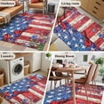thumbnail image 6 of American Flag Large Area Rugs for Bedroom Living Room, Non Slip Carpet Bedside Rug, Red Blue Star Stripe Patriotic Floral Bird Rectangular Floor Cover Kitchen Accent Rug 4'x6' for Dining Room/Office, 6 of 9