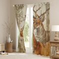 thumbnail image 3 of Feelyou Jungle Cartoon Fox Black Out Curtains for Teen, Rustic Deer Moose Curtains Pack of 2 (42x63 Each), Woodland Wildlife Bedroom Curtains, Curtains and Drapes Room Decor, 3 of 6