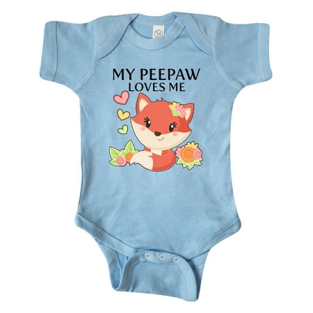 

Inktastic My Peepaw Loves Me- little fox Gift Baby Boy or Baby Girl Bodysuit