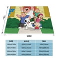 thumbnail image 3 of Family Guy Cartoon Flannel Blanket Ultra-Soft Micro Fleece Throw Blanket For Bed Sofa Couch Car Office Unisex Adult Fuzzy Bed Blanket Cozy Kids Throw Blanket 40"x30", 3 of 7