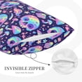 thumbnail image 3 of Rateoe crystal Skull mushroom Pattern Pillow Covers with Invisible Zipper(Pillows are not Included) Standard Pillowcases-16"x24", 3 of 6