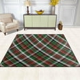thumbnail image 3 of Coolnut 80 x 58 inches Lightweight Soft Area Rug Mat Indoor Floor Rugs Home Decoration for Kids Room Living Room Green Red Plaid, 3 of 6