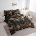 thumbnail image 3 of Homewish Animal Moth Boy Girl Bedding Comforter Set 7-Piece,Chic Floral Flowers Rose King Bedding Sets,Retro Vintage Aesthetic Ultra Soft Bed Sheets,Lightweight Room Decor,Reversible, 3 of 8