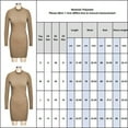 thumbnail image 4 of Gvmfive Women's Sexy Long Sleeve Solid Buttons Skinny Mock Neck Mini Dress, 4 of 4