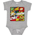 thumbnail image 3 of Inktastic My Grandma Loves Me Superhero Boys or Girls Baby Bodysuit, 3 of 5